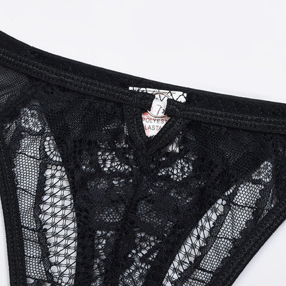 Ensemble 2 pièces soutien-gorge et culotte à armatures ajourées