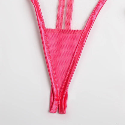 3-teiliges Spitzen-BH-Set für Damen, Ausgehöhlter Bügel-BH + String Unterwäsche-Set, 5 Farben, Sexy Lingerie-Set