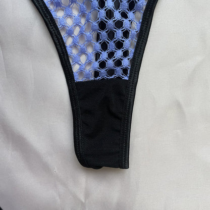 Ensemble de lingerie en maille creuse 3 pièces : jarretelles à col en V, ensembles exotiques, slips sexy pour femmes, kit fantaisie