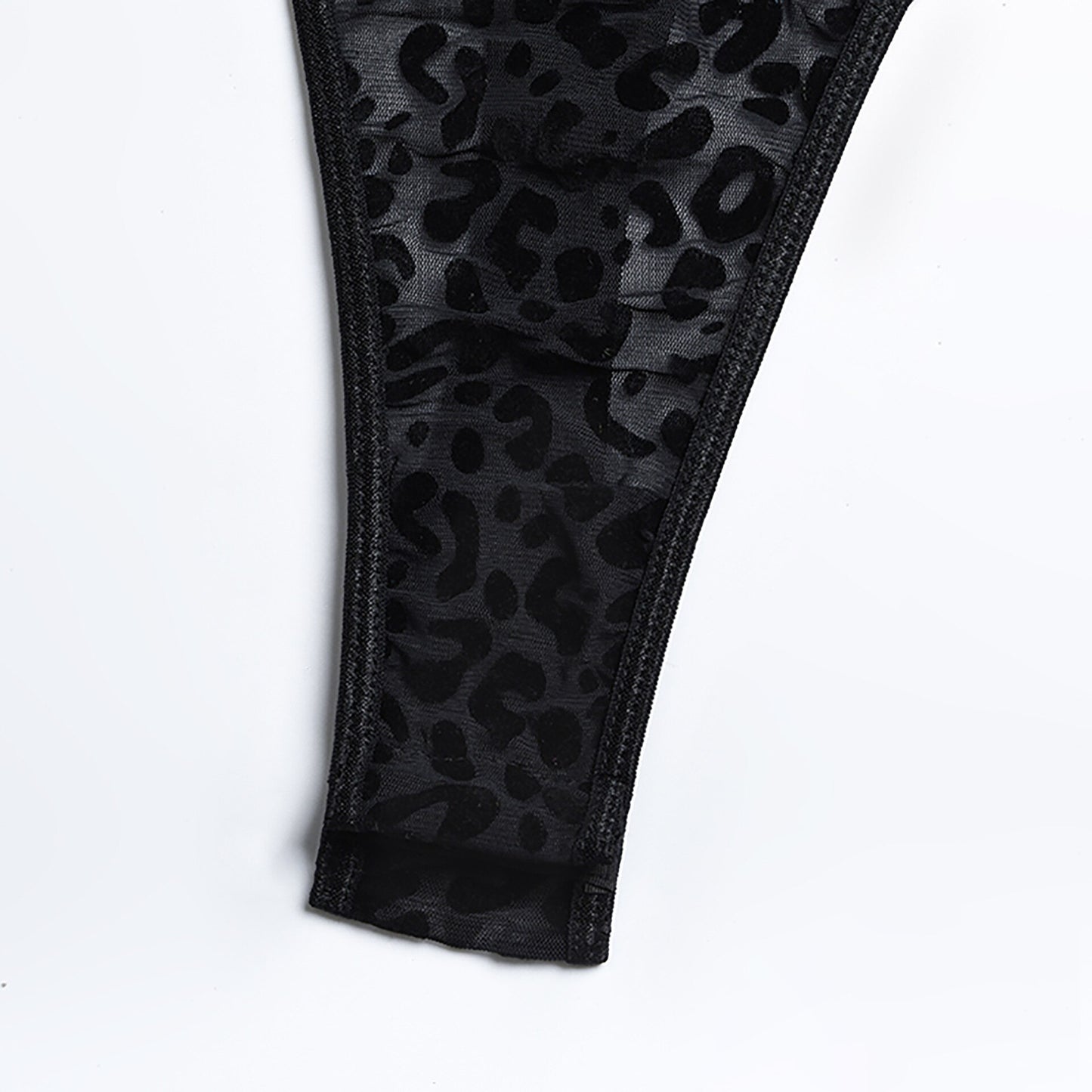 Leopard Mesh Bodysuit für Damen: Patchwork Bandage, Sexy Teddies, Body Femme