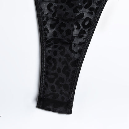 Leopard Mesh Bodysuit für Damen: Patchwork Bandage, Sexy Teddies, Body Femme