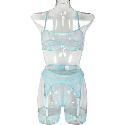 Transparentes Mesh-Dessous-Set mit BH und Höschen