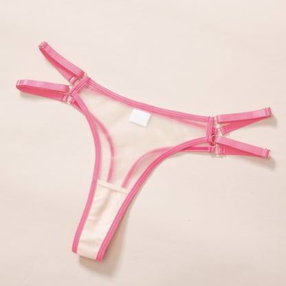 Neon 3-piece mesh lingerie set - brightly seductive