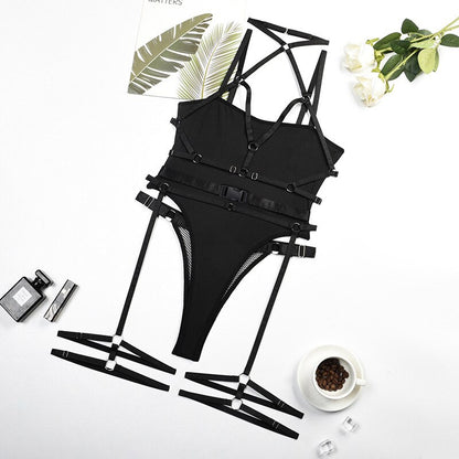 Halter Bandage Bodysuit für Damen: Rückenfrei, Drahtlos, Skinny, Gothic, Sexy Overall, Clubwear